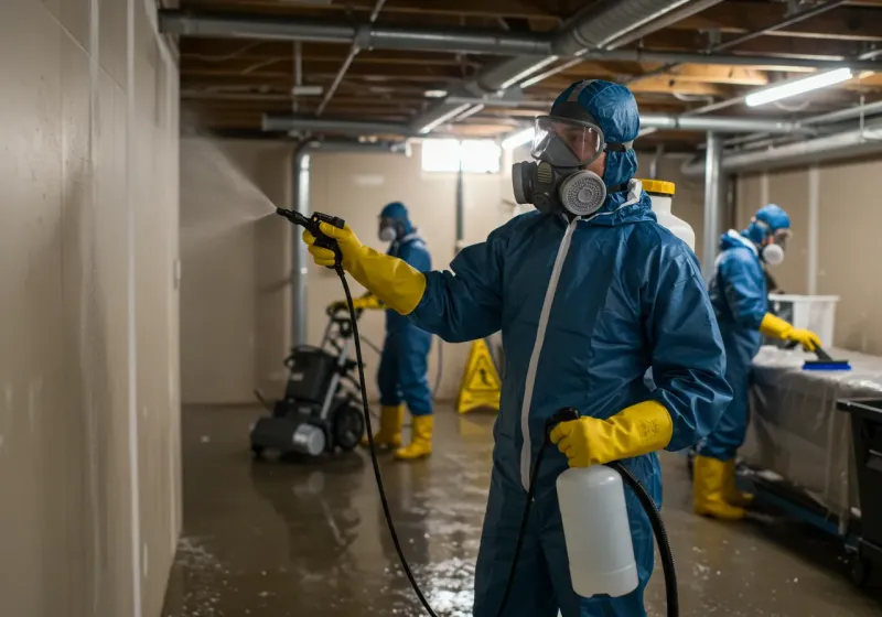 Basement Sanitization and Antimicrobial Treatment process in Deer Park, TX