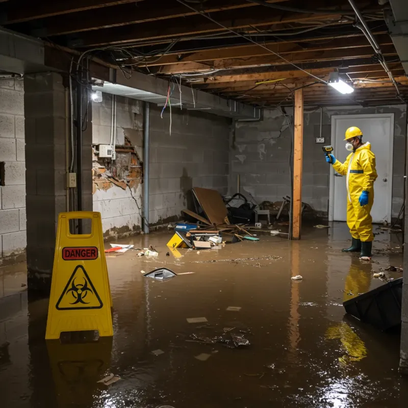 Flooded Basement Electrical Hazard in Deer Park, TX Property